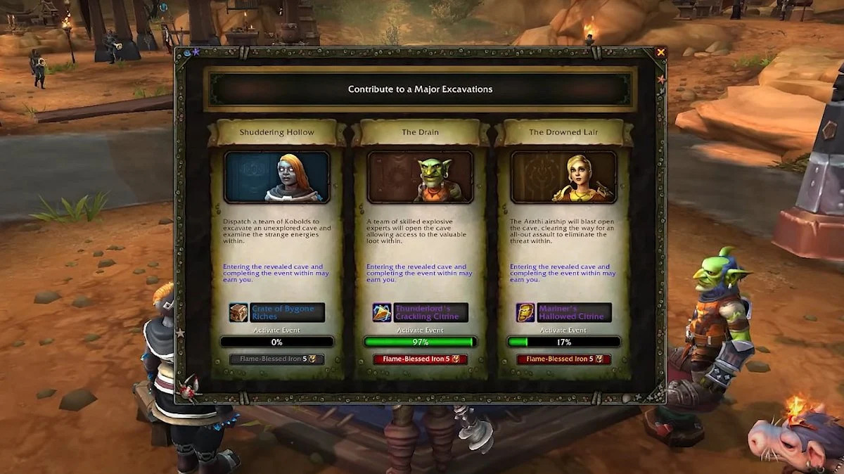 major excavations wow tww