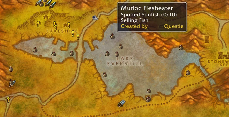 Аддон Questie для WoW