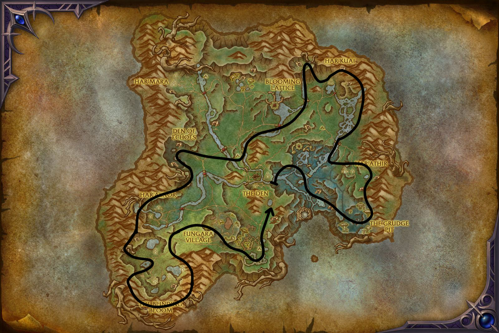 mining herbalism farming route harandar 1