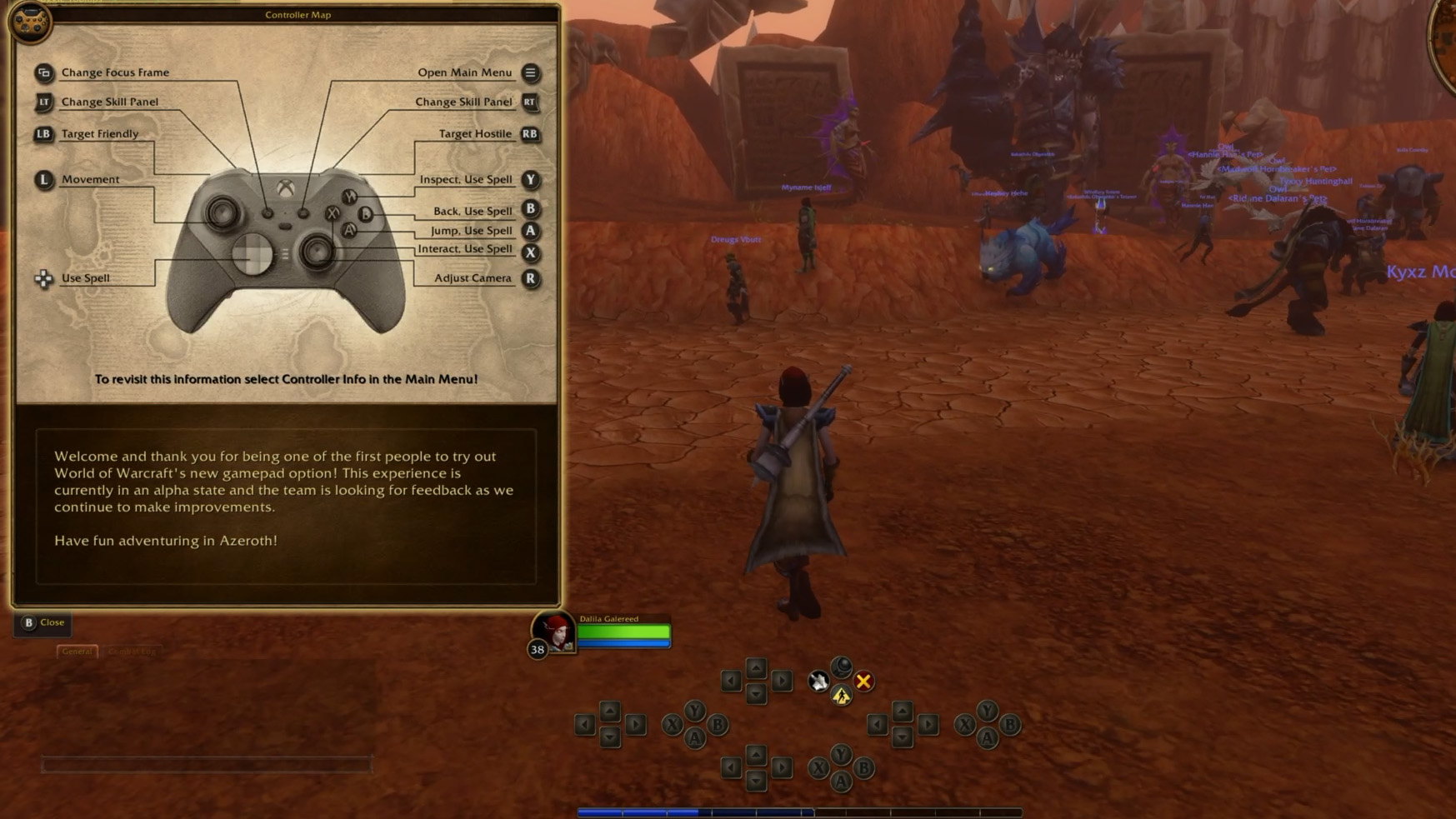 wow forever gamepad option